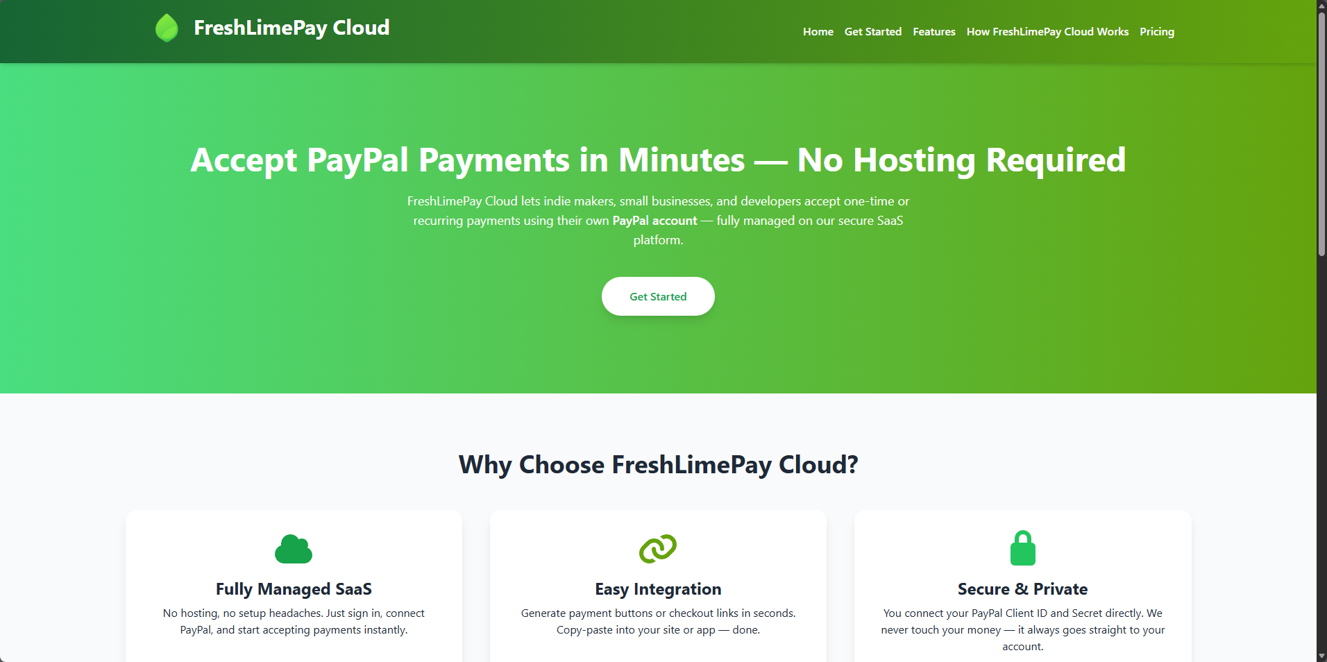 FreshLimePay: Sell online to earn your first dollars without building a checkout